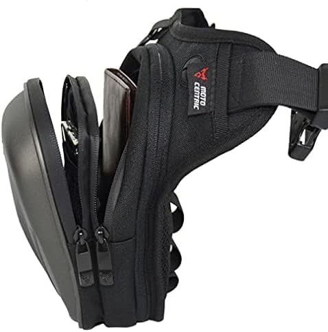 Hebetag Motorcycle Drop Leg Bag Oxford Waist Pack for Men Women Bum Hip Fanny Belt Purse Pouch Outdoor Travel Sports Hiking Bike Riding Cycling Thigh Daypack Black