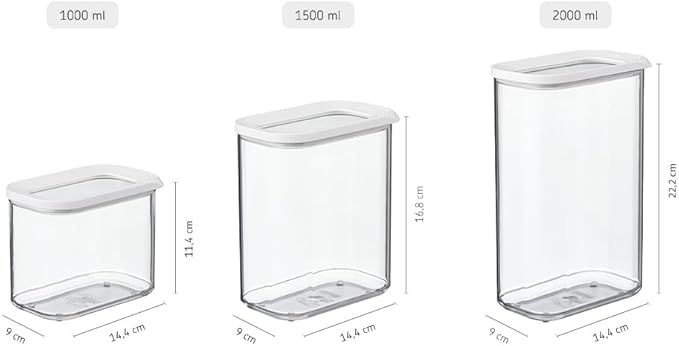 Rosti Modula Storage Box with Clear Lid 1500-Millilitre Capacity