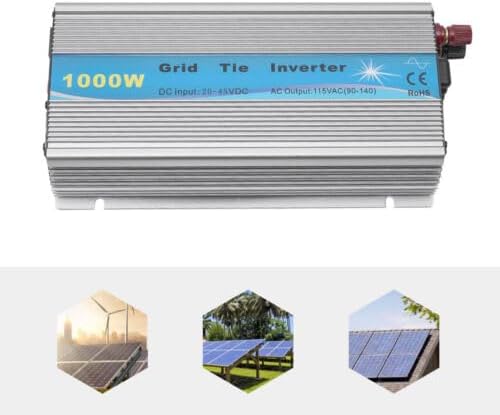 1000W Grid Tie Inverter 20-50V DC to 90V-140V AC Output MPPT Pure Sine Wave Inverter 48-62Hz for 36V Solar Panel and 36V Battery