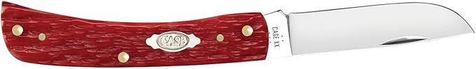 Case XX Pocket Knife SOD BUSTER JR - DARK RED BONE CS - PEACH SEED JIG Item #31945-6137 CS - Length Closed: 3 5/8Inches