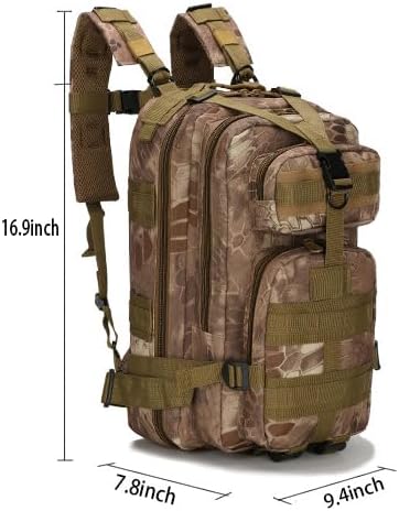 Military Tactical Backpack Outdoor Travel 20-35L Waterproof Oxford Army Breathable Daypack Bag for Hiking Sports (Fg 20-35L)