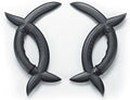 Playwell Black Polypropylene Wushu Meridian Axe Couple