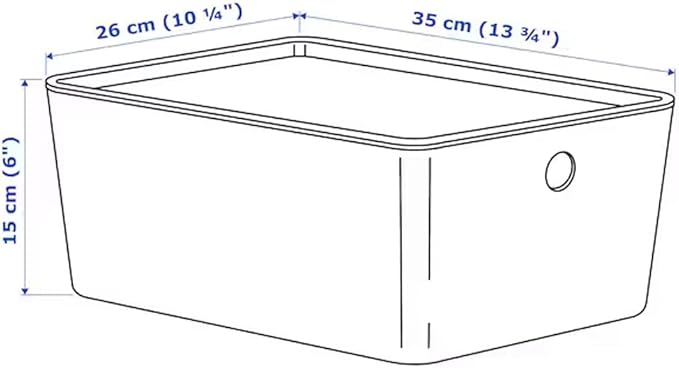 IKEA Box with Lid Perfect for Storing Smaller Gadgets Cables or Pencils for Home Office Reading Room 13X8X8Cm