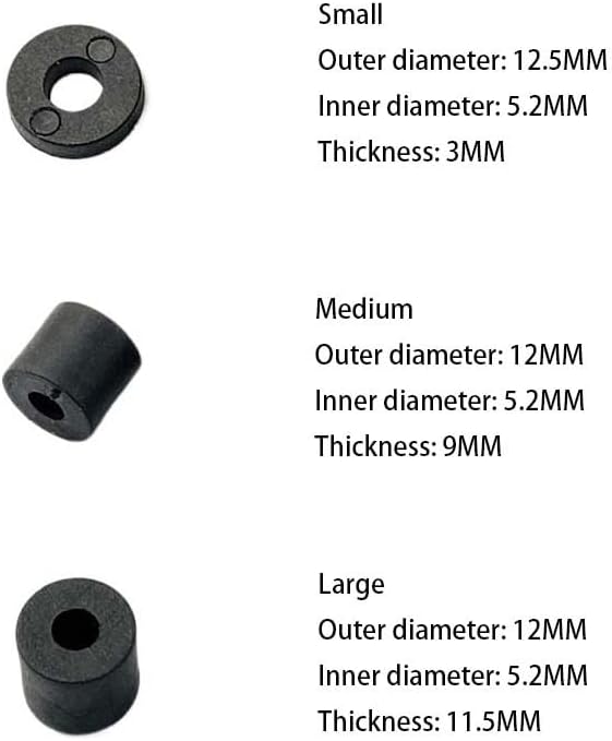 30 Pieces Rubber Washer Gasket Replacements Fit for Kydex Sheath(Small)