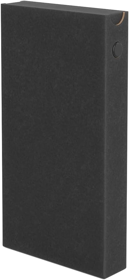 100 Pack – Child Resistant &amp Recyclable Slim Pre-Roll Paperboard Boxes with Press Button &amp Foam Insert – Sustainable Storage for Small Products (Black)