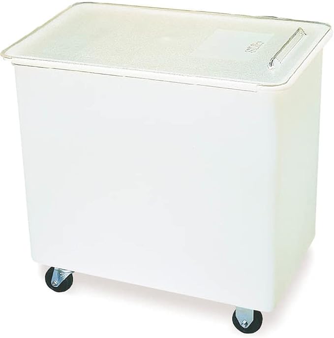 Carlisle FoodService Products BIN2702 Portable Ingredient / Food Storage Bin with Sliding Lid 27 Gallon White