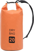 Waterproof Dry Bag Orange 5.3 gal PVC Backpack for Boating Surfing Outdoor Gear Storage Lightweight Durable Sack with Adjustable Shoulder Straps Protects Valuables
