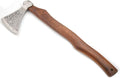 Hand Forged Viking Bearded Axe – 1075 High Carbon Steel Handmade Medieval Style Camping &amp Hunting Axe with Ash Wood Handle and Leather Sheath (Snake)