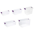 Sterilite 17531712 Clearview Storage Box With Latched Lid - 15 Qt. 17L x 11-1/8W x 6-1/2H - Lot of 12