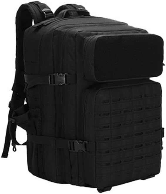 Outdoor Sports Pack Hiking Bag Rucksack Knapsack Combat Camouflage Tactical Backpack - Black