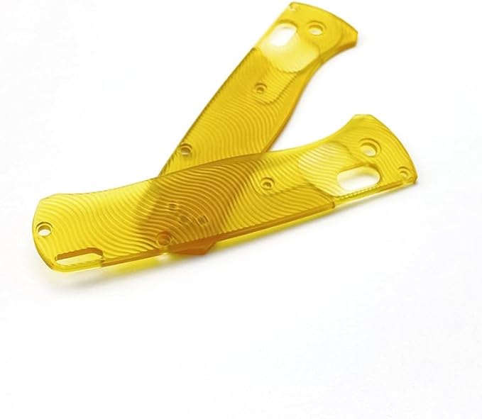 1 Pair Custom Utem Scales Fits for Benchmade Bugout 535 Clear Yellow PEI Handle Patch