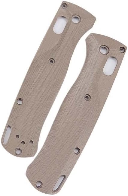 1 Pair G10 Scales Fits for Bugout 535 Handle Patch Blank DIY Replacement in Khaki Color