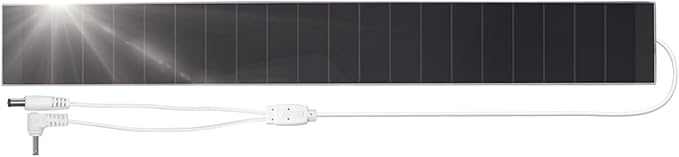 Solar Panel Charger for Motorized Blinds - 11V 3.5W Ll-ion Shade Solar Charger - Dual Connector(DC3.5 * 1.35mm &amp DC5.5 * 2.1mm) - Compatible with DC7.4V Battery Motors - Not for 5V Devices