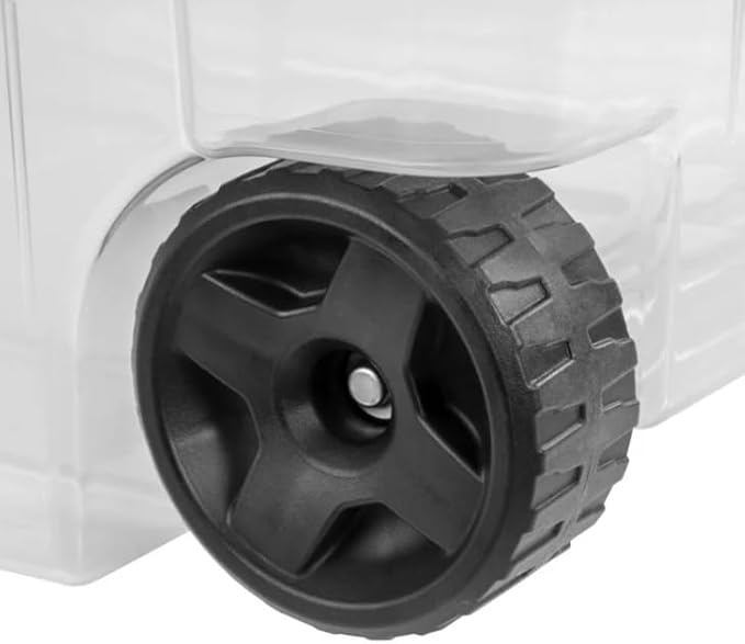 40 Gallon Heavy-Duty Plastic Storage Bins 2 Pack Container Totes with Durable Lid and Secure Latching Buckles Stackable Tough Storage Containers for Garage and Office Clear