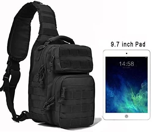 REEBOW GEAR Tactical Sling Pack for Men Military Single Shoulder Backpack Outdoor EDC Range Bag (Style 01-Tan)