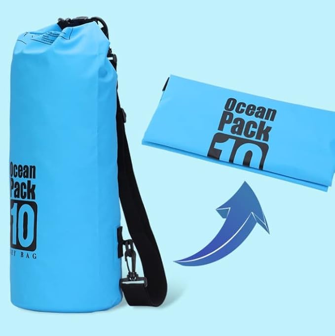 Waterproof Dry Bag Portable Seal Dry Bags Floating Roll Top Dry Compression Sack for Kayaking Beach Rafting Boating (Color : D)