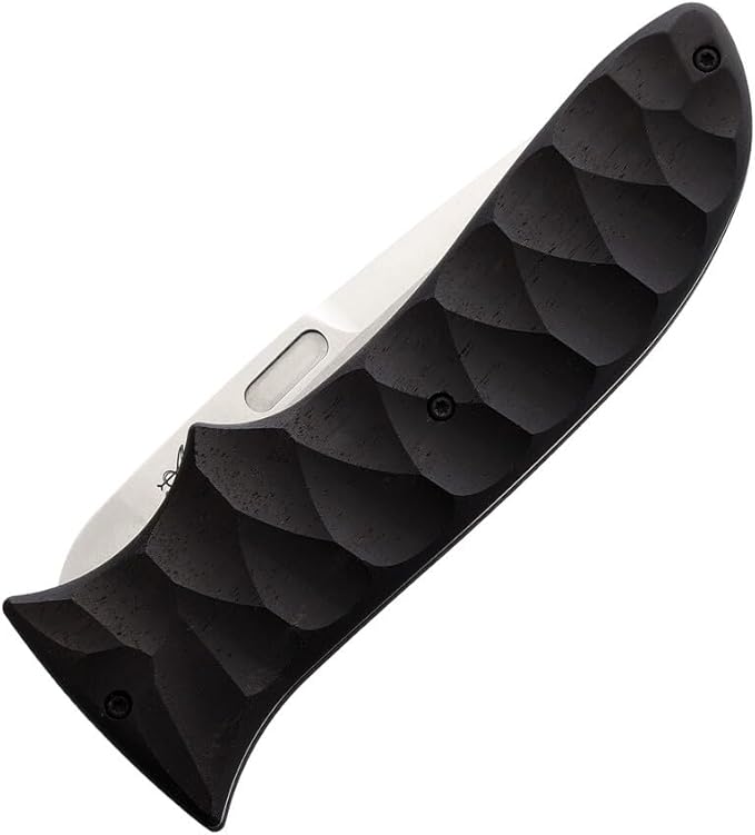 Maserin Knives 384KT Linerlock Sculpted Handles Ebony Wood 24 KT Gold Engraved Blade