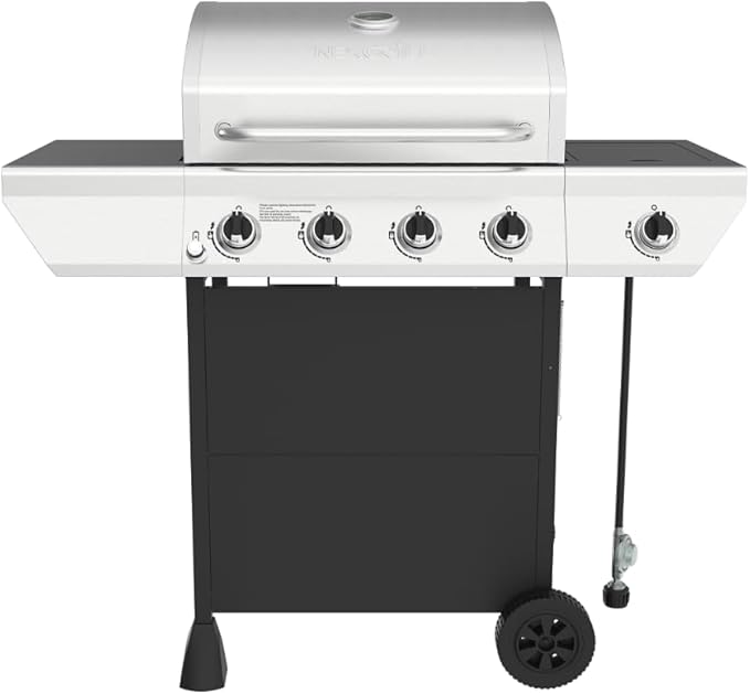 Nexgrill 4-Burner Propane Gas Grill with Side Burner 52000BTUs 562 SQ. In. Cooking Space BBQ Grill with Stainless Steel Lid &amp Control Panel for Outdoor Cooking Patios and More - 720-0925PA