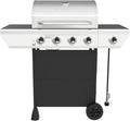 Nexgrill 4-Burner Propane Gas Grill with Side Burner 52000BTUs 562 SQ. In. Cooking Space BBQ Grill with Stainless Steel Lid &amp Control Panel for Outdoor Cooking Patios and More - 720-0925PA
