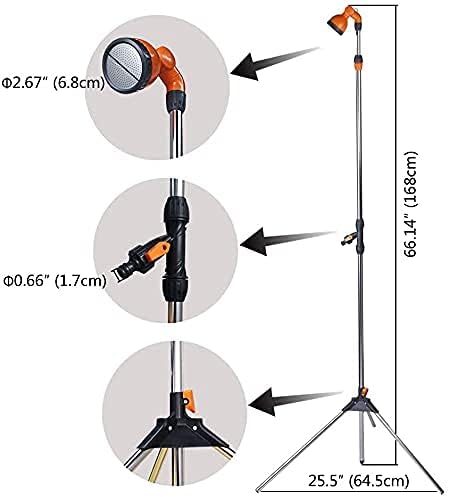 Camplux Outdoor Shower Kit Portable Shower Head Camping Shower with Tripod Stand