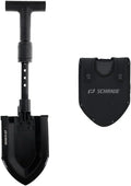 Schrade Delta Class Pay Dirt Shovel 1 lbs with Folding Capabilities Durable 3Cr Steel Black Oxide Finish for Outdoor Exploring Hiking