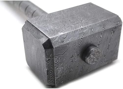 Medieval Warrior Exclusive Full Damascus Steel Hammer Great Piece of Art Real Heavy Duty Hammer (2)