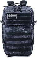 Tactical Military Backpack for Man45L Waterproof Army Pack Rucksack Hiking Laptop Backpack 3 Day Bug Out Bag Hiking Rucksack (Black CP) 9