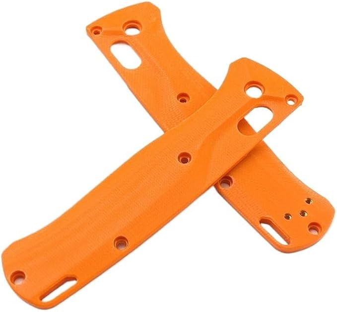 1 Pair G10 Scales Fits for Bugout 535 CNC Handle Patch Blank DIY Replacement in Orange Color