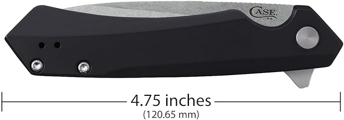 Case XX Pocket Knife KINZUA - BLACK ANODIZED ALUMINUM Item #64633 - KINZUA S35VN - Length Closed: 4 3/4Inches