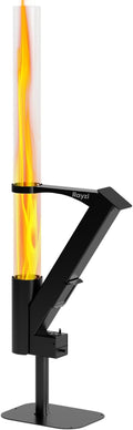 Rayzi New Rocket Stove 58 Inch Smokeless Wood Pellet Patio Heater Wood Pellet Fire Pits for Outside Portable Pellet Heater for Patio/Garden/Backyard/Outside Restaurant/Bonfire Party/Beach