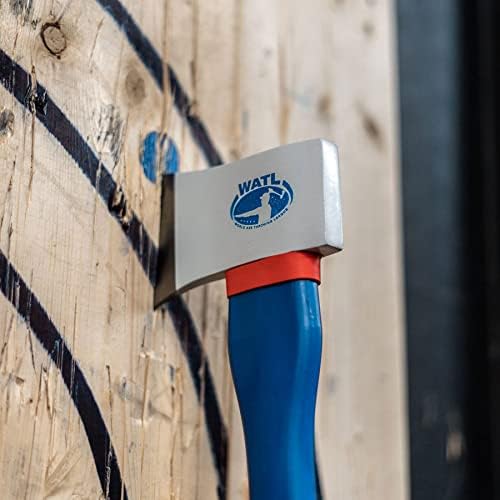 The Patriot: World Axe Throwing League Premium Competition Throwing Axe &amp Multi-Purpose Camping Axe or Wood Splitting Axe with Rubber and Fiberglass Handle