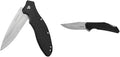 Kershaw Oso Sweet EDC Pocketknife 3 8Cr13MoV Steel Drop Point Blade Assisted Folder Opening with Flipper Liner Lock System Black &amp Camshaft Pocket Knife 3 4Cr14 Steel Blade