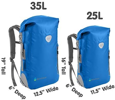 Skog Å Kust BackSak Heavy Duty Waterproof Backpack - Gear Bag for Sports Travel &amp More - 25 &amp 35 Liter Sizes