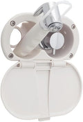 Aidack- Transom Shower (Hot/Cold Mixer) Warm White Cup &amp Lid Hammer-Head Warm White Sprayer 6' Stainless Steel Hose Chrome Aidack Handle Ambassador Marine AMBM-136-1716-WH