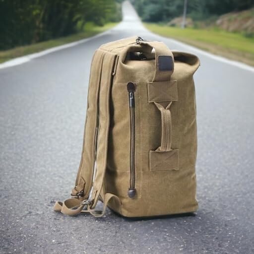 WOMBAT Canvas Top Loading Backpack | Large Capacity | Rugged | Rucksack | Travel | Duffle | Daypack | Duffel | Hiking | Camping | Military Tactical | Laundry