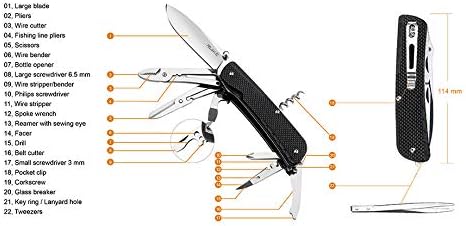 Ruike Small Camping Knife Lightweight Folding EDC Survival Utility Knives Set Grade Tactical Pocket Knife with Clip Men Women Multi Tools hiking Gear 17c27 Cool Steel Screwdriver LD41