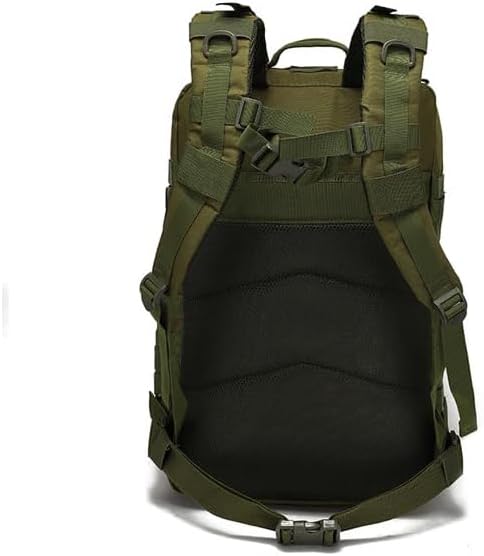Men and Women 45L Outdoor Camouflage Backpack Capacity Hiking and Camping Bag Multi-functional Storage 3D Backpacks (Green 45L)