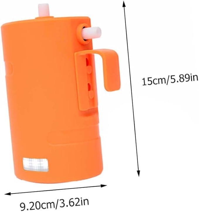 Abaodam 1Set Shower with Lighting for Camping Rechargeable Outdoor Shower for Travel and Pet Cleaning Compact and Easy to Carry Orange