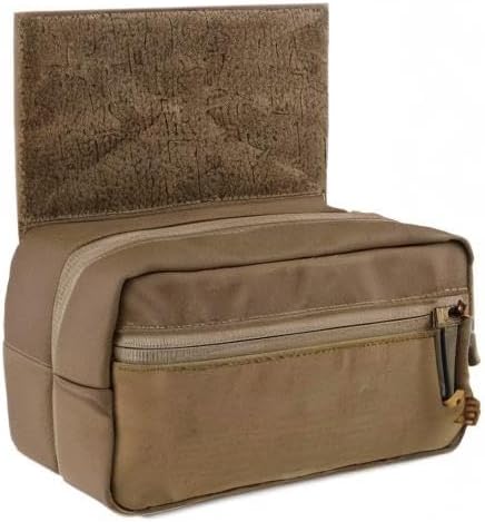 KRYDEX Tactical Drop Pouch Sub Abdominal Carrying Kit Bag and Tactical Placard Coyote Brown