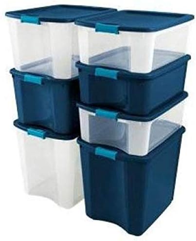 Sterilite 28 Quart / 12 Gallon Clear Latch and Carry Storage Box 16558010