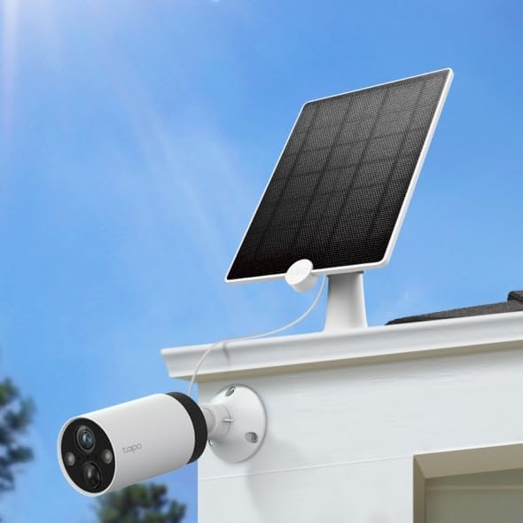 Tapo Solar Panel A200 (Compatible with MagCam C425 C420 and C400) Long-Lasting Charging Power with High-Efficiency Solar Cells IP65 Weatherproof 360° Adjustable Angle