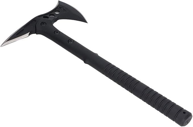 Camping Axe Throwing Axe for Outdoor Wood Splitting and Kindling Forged Carbon Steel Heat Treated Survival Tool Fiberglass Shock Reduction Handle