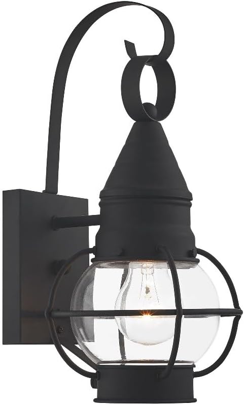 Livex Lighting 26900-91 Transitional One Light Outdoor Wall Lantern from Newburyport Collection in Pwt Nckl B/S Slvr. Finish Brushed Nickel