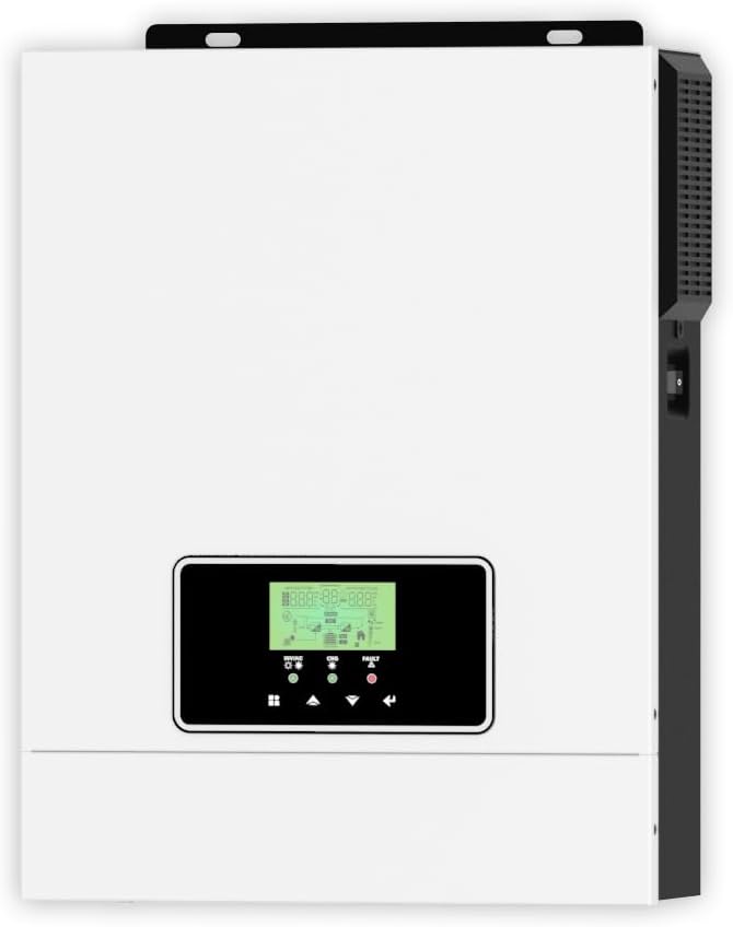 Y&ampH 3000W Solar Hybrid Inverter DC24V to AC230V Off-Grid Pure Sine Wave Inverter with 80A MPPT Solar Charger + AC ChargerMax PV 3000W DC30-400V Inputfit for 24V Lead-Acid/Lithium Battery