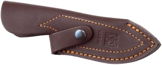 Joker Pecari skinning knife 3.34 in MOVA blade leather sheath olive wood handles 170 grams CO22 + multipurpose gift card