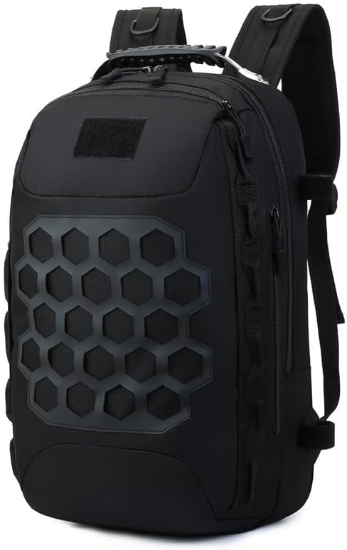 Tactical Backpack Military Molle Hiking Lure Outdoor Mountaineering Travel Sports Multifunctional Tactical Bag Black