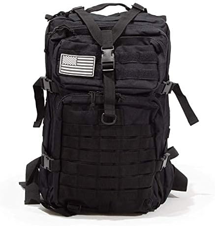 Bug Out Bag Backpack - 50L Tactical Backpack - Great for Survival Essentials (Black)