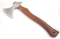 Hand Forged Viking Bearded Axe – 1075 High Carbon Steel Handmade Medieval Style Camping &amp Hunting Axe with Ash Wood Handle and Leather Sheath (Flag)