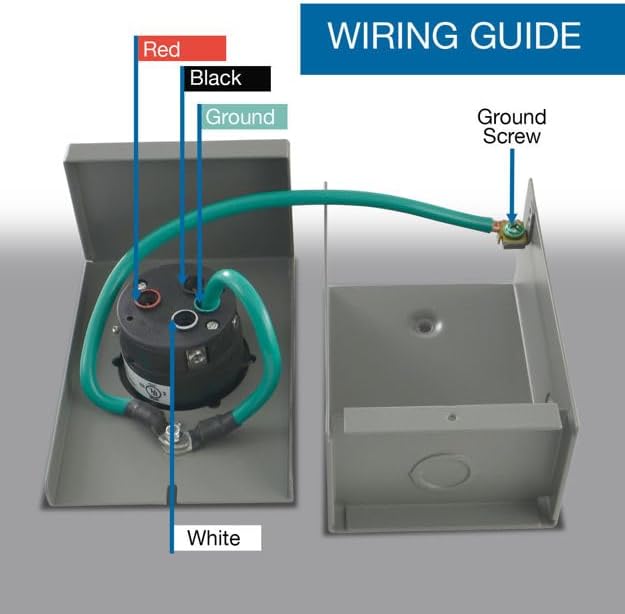 Conntek GIB1450-025 Duo-Rain Seal 50Amp Power Inlet Box and Temp Power Cord Combo Kit 25 Feet