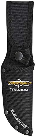 CAMILLUS Western Black River / 9 Overall / 3.75 Drop Point Blade / 420SS / Black Rubberized Handle/Full Tang/Lanyard Hole/Nylon Sheath
